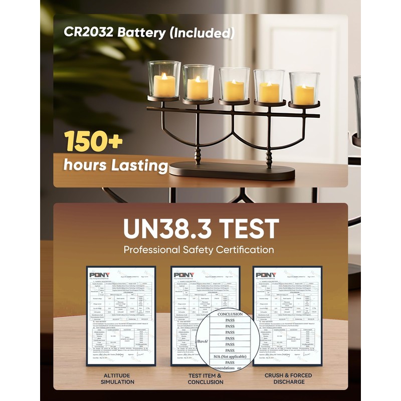 Homemory 12Pack Timer Flameless LED Votive Candles, Long Lasting Battery