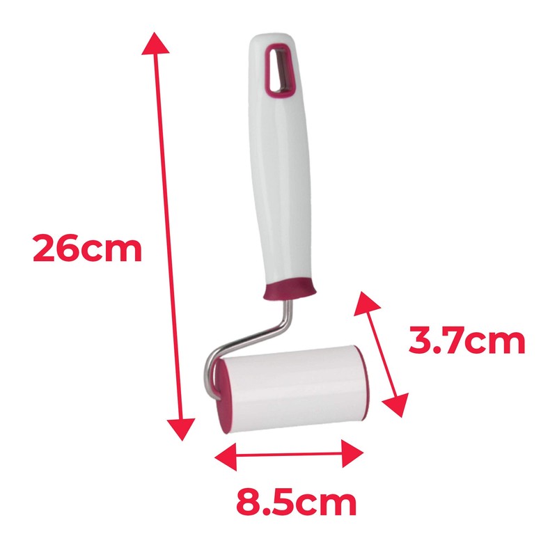 Metaltex Nudelholz, 19 cm, Einzelgriff, Weiß