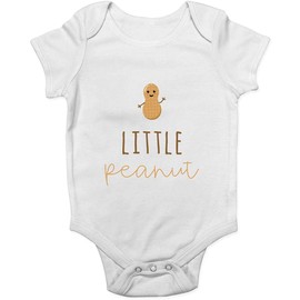 Little Peanut Bodysuit Girl boy Infant Toddler Baby Clothes Creeper White