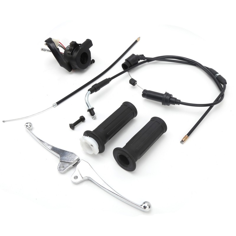 Throttle Grip Cable Brake Lever Ignition Switch Kit Fit for