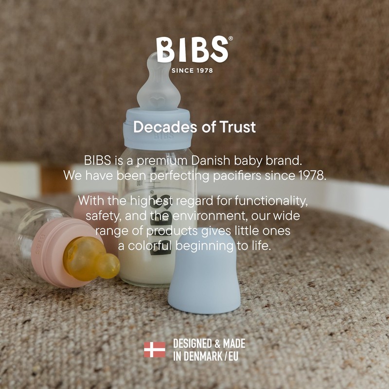 BIBS Bottle Lid Set - BPA Free. Dishwasher Safe. Includes