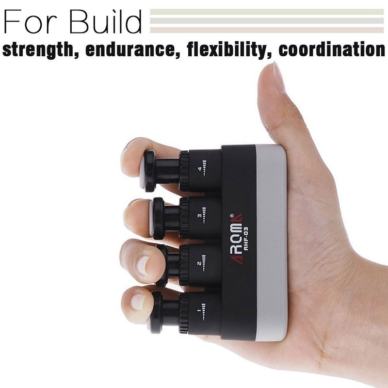Finger Strengthener,4 Tension Adjustable Hand Grip Exerciser Ergonomic Silicone Trainer