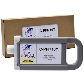 InkOwl Compatible Ink Cartridge Replacement for Canon PFI-710Y (700ml, Yellow) for TX-2000, TX-3000, TX-4000 Printers