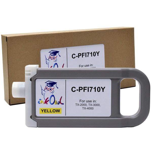 InkOwl Compatible Ink Cartridge Replacement for Canon PFI-710Y (700ml, Yellow)