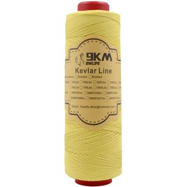 9KM DWLIFE Kevlar Kite String, 70lb 1000Ft, Twisted Kevlar Line, Low Stretch, High Strength, Heavy Duty, Fishing Assist Cord, Camping, Hiking, Outdoor Survival Rope