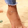 ChicSilver Sterling Silver Anklets for Women Dainty Small Moon Ankle