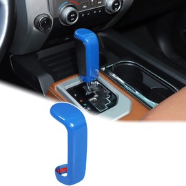 Car Gear Shifter Hand Brake Trim Cover Compatible with Toyota Tundra 2007-2021 & Sequoia 2008-2020, ABS Center Console Gear Shift Head Knob Scratch Protector Cover Decoration Accessories