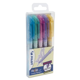 Pilot Frixion Light Soft Erasable Highlighter - Assorted, Pack of 5
