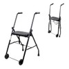 Mobiclinic®, Folding Walker, Adjustable, Ergonomic Grips, Non-Slip Ferrules, with Seat