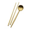 Studio Nova Gold 18/10 Stainless Steel Chopstick Spoon Set, 3-Piece,