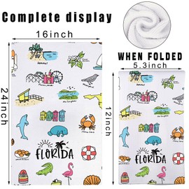 JNIAP Florida Kitchen Towels Florida Kitchen Gifts Florida Dish Towel Florida Kitchen Decor Florida Housewarming Gift (Florida kt)
