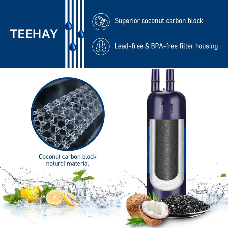 TEEHAY KAD1RXD1 Water Filter Replacement, Compatible With KitchenAid Refrigerator Ice