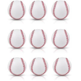 LITTLECUCU 9 Pack Soft Baseball for Kids – PU Foam Training Ball for Beginners, Rounders Ball for Indoor Outdoor Play and Pitching Machines
