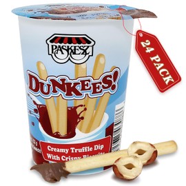 Hazelnut Cocoa Spread with Biscuit Sticks - 24 Pack Bulk Snacks Individual Kids Travel Snacks On The Go Treats for Kids - Kosher Certified - Stocking Stuffers - 1.83 oz Each