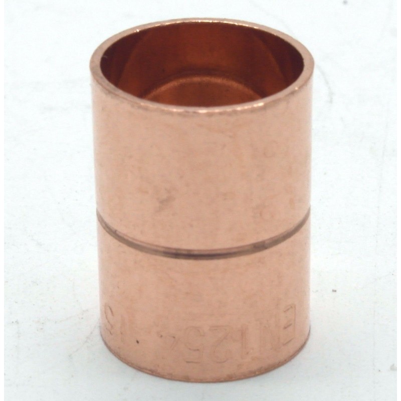 10mm End Feed Copper Equal Straight Coupling 1 x Pack