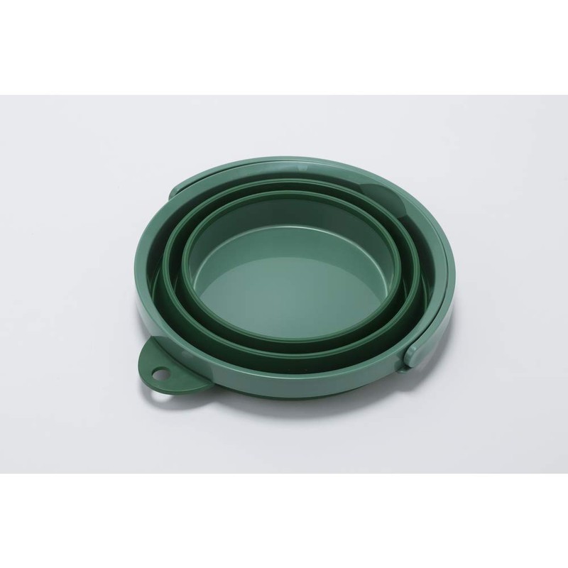 TRUSCO TORBGN Folding Bucket, Green, 2.2 gal (8 L)