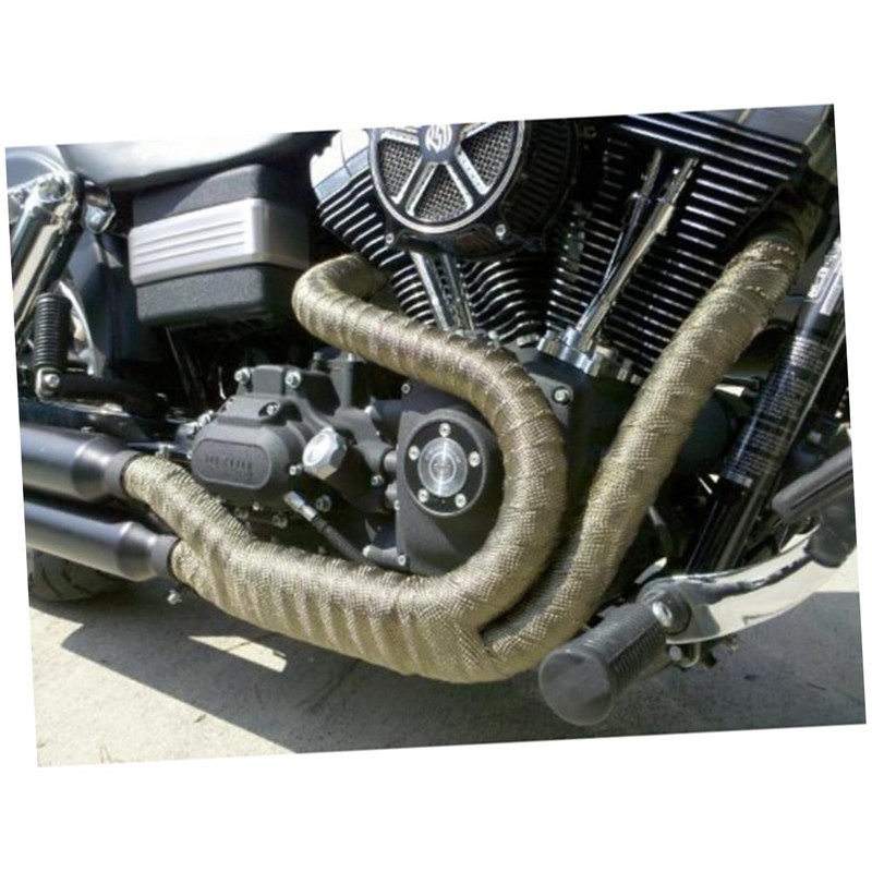 Gatuida Exhaust Heat Wrap Kit 10m Titanium Roll 6 Stainless