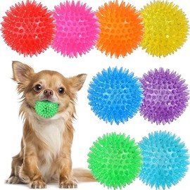 Wolfi Pelotas para Perro, Juguetes de Pelota Masticable,Pelota Interactiva de Goma, Juguete para Cachorros, Pelotas Chirriantes de 2.5 Pulgadas, 8 Col