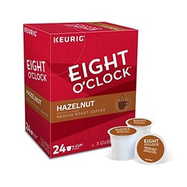 Keurig Coffee Pods K-Cups 16 / 18 / 22 / 24 Count Capsules ALL BRANDS / FLAVORS (24 Pods Eight O'Clock - Hazelnut Coffee)