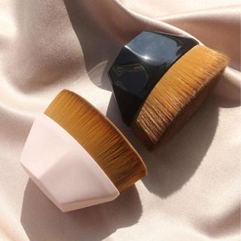 Foundation Makeup Brush, Vegan Synthetic Flat Top Brush for Liquid, Cream, Powder, Ergonomic, Blending, Buffing, Stippling Brush with Bonus Case, Dense, Cruelty-Free Bristles, Professional Quality