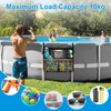 Cyiecw Pool Storage Bag with 3 Hooks, Removable Pool Storage