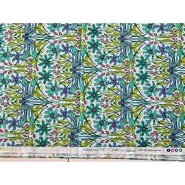 Tula Pink Moon Garden Dragon Your Feet Dawn Blue Fabric Cotton  18" X 42"  New