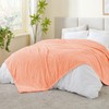 BEDELITE Jacquard Fleece Blanket Peach Pink 90x90IN