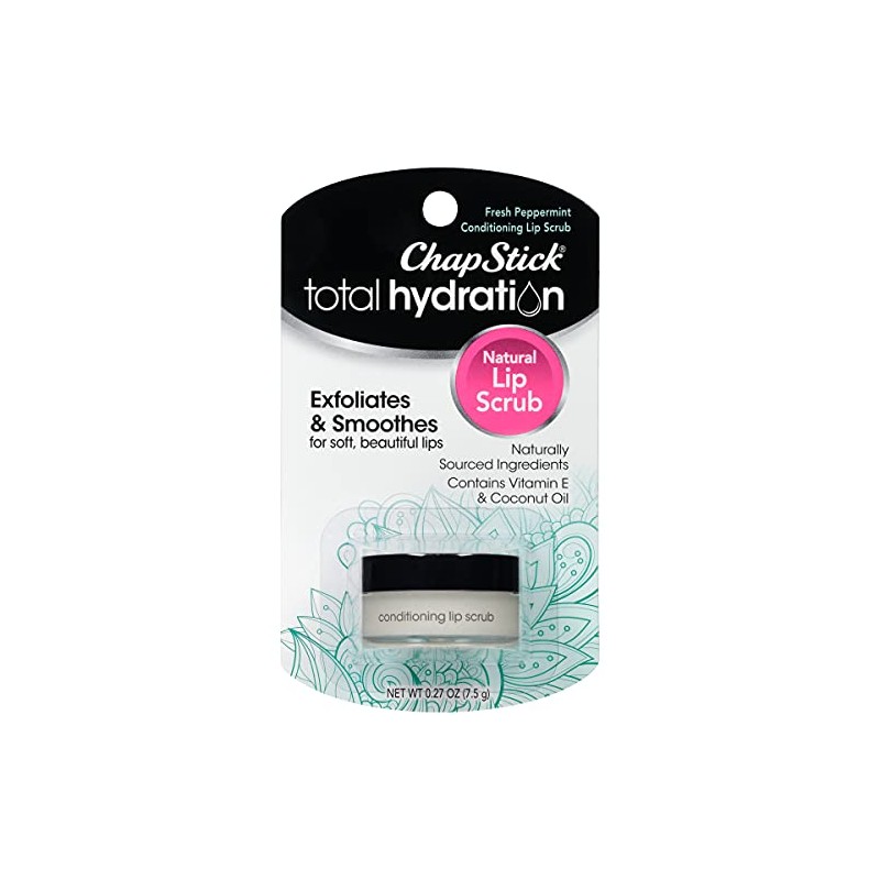 ChapStick Total Hydration Conditioning Lip Scrub Fresh Peppermint, Exfoliador de