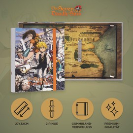 Grupo Erik Ring Binder A4 Slim 2 Rings Seven Deadly Sins Manga - Lever Arch File 2 Rings - Ring Binder A4 Ring Binder A4 Lever Arch File A4 Office Accessories School Accessories