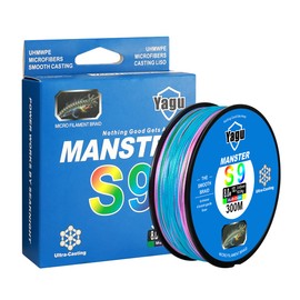 8 x Braided Fishing Line, Saltwater 300 m, 9 x Braided Fishing Line, 8 x Carp Fishing Line, Fishing Line, Trout 10-132 lb (2.5#-37LB (0.26 mm) 300 m, 9 Compartments - Multicoloured)