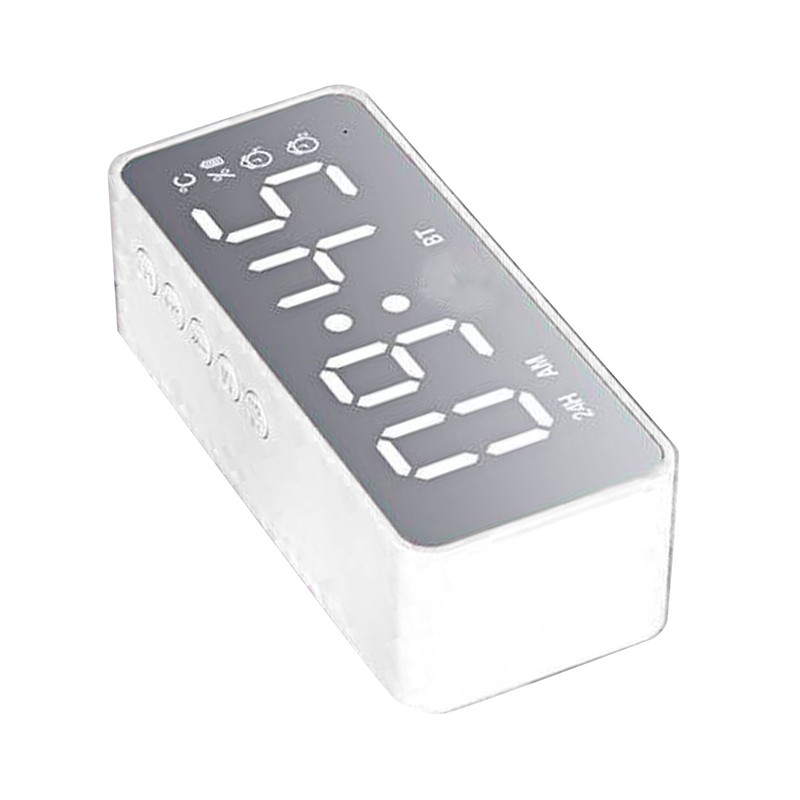 Bluetooth Speaker Alarm Clock Multifunction Electric Alarm Clocks Mirror Surface