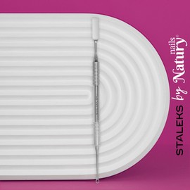 STALEKS PRO by Natury Nails 2 in 1 Nagelhautschieber + Ring/Ring Hebt und entfernt Nagelhaut Empfohlen für Maniküre Edelstahl Expert (PE-51/1)