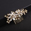 BERYUAN Clear Flower Crystal Rhinestone Teardrop Hair Comb Rhinestone Wedding