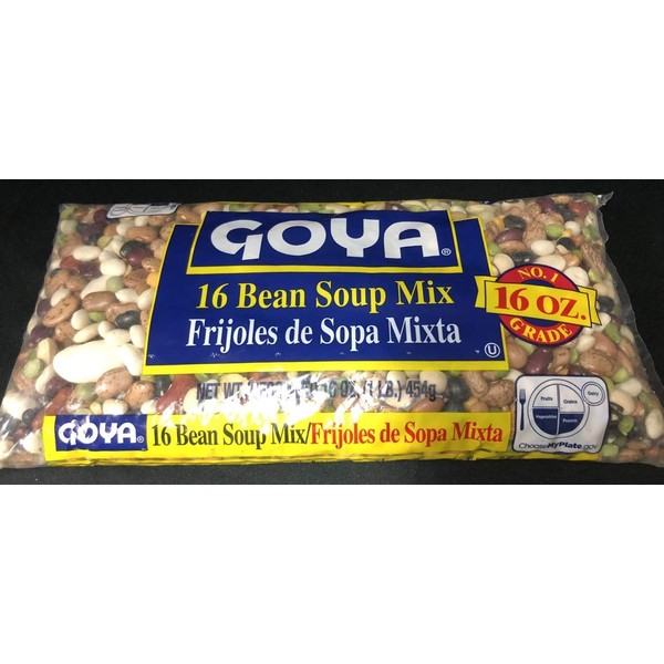 Goya 16 Bean Soup Mix 16 Oz. Pack Of 3.