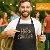 MoonWorks BBQ Apron for Men with Saying Fleisch ist mein
