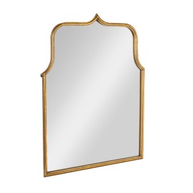 Creative Co-Op Arched Metal Framed Wall Mirror, Antique Goldleaf