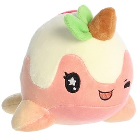 Aurora® Enchanting Tasty Peach® Peach Nomwhal Stuffed Animal - Bright & Colorful Design - Showpiece Plush - Pink 7 Inches