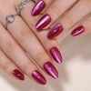 RTKHFZE Press On Nails Almond - Fushia Cat Eye Press