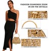 Sweetovo Sparkly Diamond Evening Bag Clutch Purses for Women Rhinestone