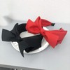 Black Big Bowknot Headband Bows Head Bands Wide Knotted Headbands