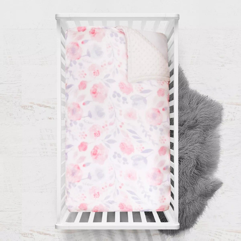 Chiqui Mundo Cobertor Para Bebe Premium Viajero Floral 2 Vistas