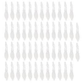 Soft Lure Bait, Lure Bait Fishing Tool 50 Pcs Lure Bait Fishing Accessory Soft Lure Bait for River Pond Saltwater Freshwater(White)