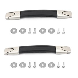 MroMax 2Pcs Luggage Handle 9.25" x 1.1" (L x W) Plastic Pull Handle Grip Replacement 235mm x 28mm for Luggage Suitcase Box Black Tone