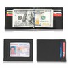 Rswsp RFID Men's Leather Slim Bifold Money Clip Wallet Front