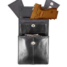 Paul Walter Genuine Leather Carry Handbag Shoulder Underarm Hidden Holster Gun Bag Cross Body Bag