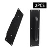 Mormchlots 2Pcs Large Black Stainless Steel Heavy Duty Barn Door