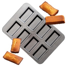 Brownie-Backform, Bananenbrotbacken, 8 rechteckige Muffins, die eine geteilte Fertigungsplatte für Brownies, antiadhe Backwerkzeuge herstellen