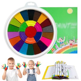 ARONRAVE Finger Painting Kit Children, 25 Colours, Funny Finger Painting Set, Funny Finger Painting Kit and Book, Washable Finger Paints, Funny Finger Painting, Gift for Children