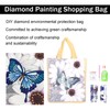 Diamond Painting Shopping Bag Reusable with Handles DIY Foldable Tote