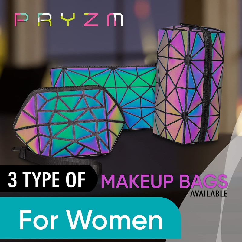 Pryzm Laser Makeup Bags Worlds First Light Reflective Material -